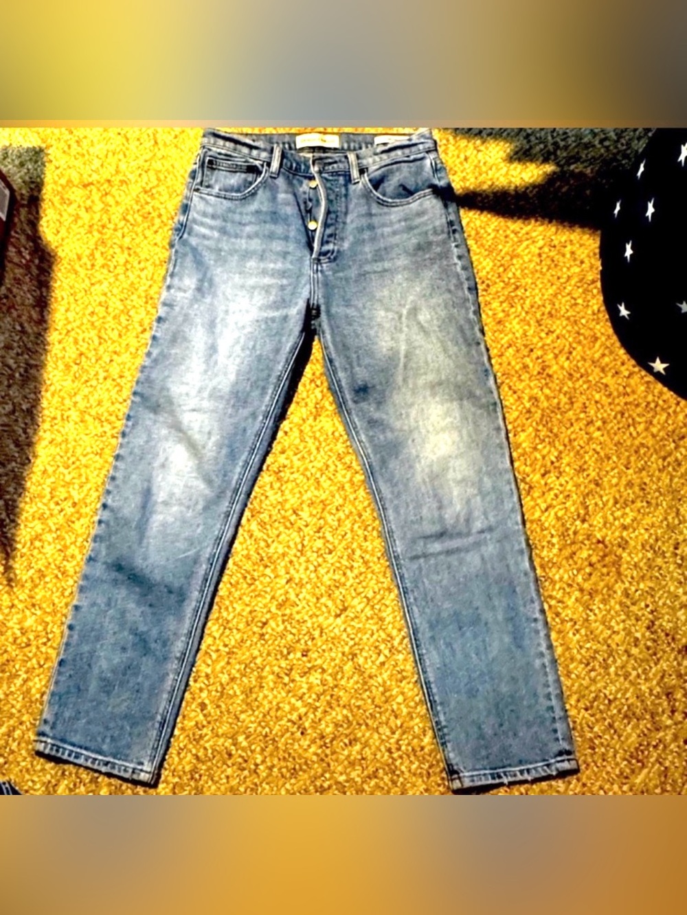 Denim Forum The Yoko High Rise Slim Leg Light Wash Jeans Size 28
